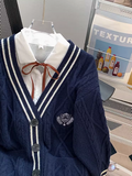Korean style V-neck JK cardigan autumn new style outer wear knitted sweater jacket for women HZ1024