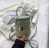 niche fashion cylindrical hand-held shoulder bucket bag messenger bag HZ1024