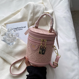 niche fashion cylindrical hand-held shoulder bucket bag messenger bag HZ1024
