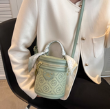niche fashion cylindrical hand-held shoulder bucket bag messenger bag HZ1024