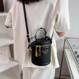 niche fashion cylindrical hand-held shoulder bucket bag messenger bag HZ1024