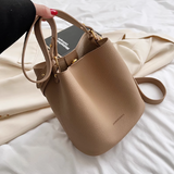 soft leather commuter bucket bag HZ1024