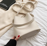 soft leather commuter bucket bag HZ1024
