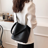 soft leather commuter bucket bag HZ1024