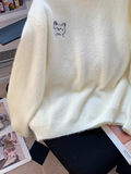 fur soft round neck pullover sweater HZ1024