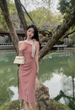 luxury niche sleeveless dress banquet dress HZ1024