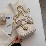 style diamond chain mini square bucket bag HZ1024