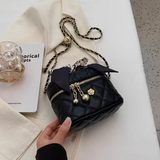 style diamond chain mini square bucket bag HZ1024