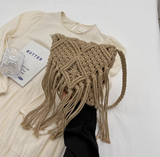 Tassel Woven Shoulder Bag Crossbody Bag HZ1024
