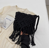 Tassel Woven Shoulder Bag Crossbody Bag HZ1024