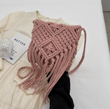 Tassel Woven Shoulder Bag Crossbody Bag HZ1024