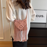 Tassel Woven Shoulder Bag Crossbody Bag HZ1024
