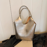 soft leather large capacity shoulder bag commuter tote bag HZ1024