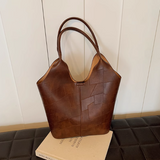 soft leather large capacity shoulder bag commuter tote bag HZ1024