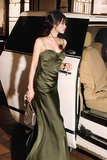 Satin Fitted Suspender Dress HZ1024