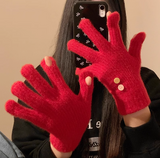 knitted wool touch screen gloves HZ1024