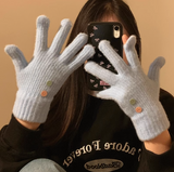 knitted wool touch screen gloves HZ1024