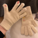 knitted wool touch screen gloves HZ1024