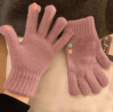knitted wool touch screen gloves HZ1024