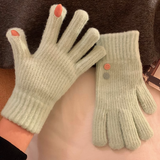 knitted wool touch screen gloves HZ1024
