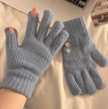 knitted wool touch screen gloves HZ1024