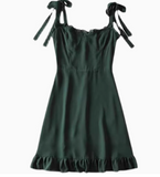 dark green suspender dress HZ1024