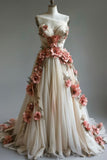 One Shoulder Chiffon Sweetheart Neck A-Line Long Prom Dresses Glam Wedding Dresses HZ1024