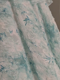 Floral A-Line Strapless Organza Long Prom Dress Graduation Prom Dress HZ1024