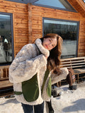 Padded Jacket With Imitation Mink Fur HZ1024