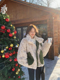 Padded Jacket With Imitation Mink Fur HZ1024