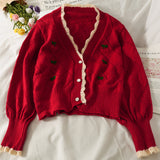 Cardigan Cherry Sweater HZ1024