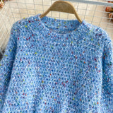 Round Neck Long Sleeve Sweater HZ1024