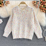 Round Neck Long Sleeve Sweater HZ1024