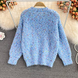 Round Neck Long Sleeve Sweater HZ1024