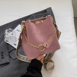 single shoulder bucket bag wide band messenger bag HZ1024