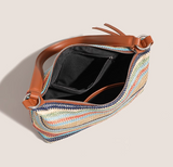 Straw Large Capacity Woven Bag Shoulder Messenger Bag HZ1024