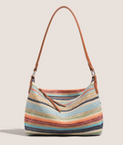 Straw Large Capacity Woven Bag Shoulder Messenger Bag HZ1024