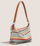 Straw Large Capacity Woven Bag Shoulder Messenger Bag HZ1024