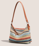 Straw Large Capacity Woven Bag Shoulder Messenger Bag HZ1024