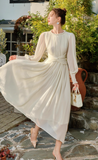 Twist Chiffon Long Sleeve Dress HZ1024
