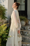 Twist Chiffon Long Sleeve Dress HZ1024