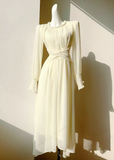 Twist Chiffon Long Sleeve Dress HZ1024