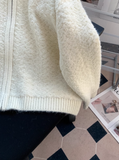 zip-up knitted cardigan HZ1024