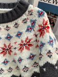 Isle Vintage Jacquard Crew Neck Sweater HZ1024