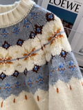 Isle Vintage Jacquard Crew Neck Sweater HZ1024
