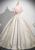 A-line off-the-shoulder neck satin long ball dress, champagne evening dress HZ1024