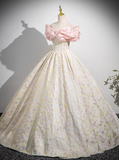 A-line off-the-shoulder neck satin long ball dress, champagne evening dress HZ1024