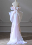 Pink A-line off-shoulder tulle sequins beaded long prom dress, pink evening dress HZ1024