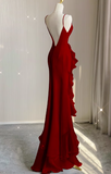 Satin long prom dress, black birthday dress HZ1024