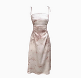 lace-up suspenders sexy slim dress for women summer exposed waist hollow design skirt HZ1024